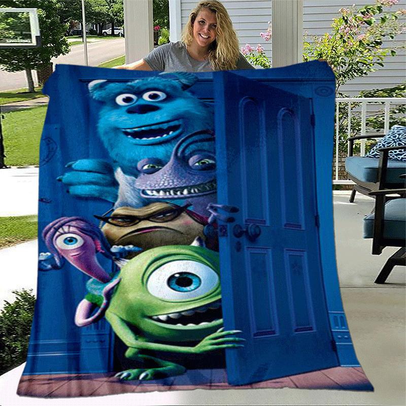 1pc Monsters, Inc Printing Blanket - Soft, All-Season Throw for Living Room, Bedroom,Personalized Gift with Adorable Cartoon Design