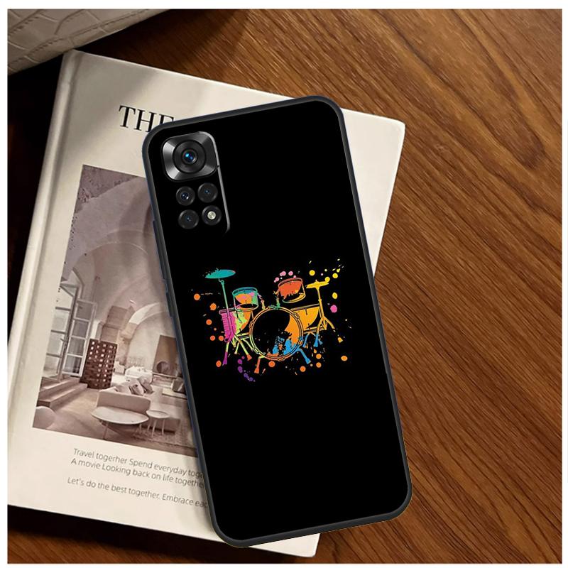 

Musical Instrument Drum Case For Xiaomi Redmi Note 13 11 10 9 8 12 Pro Plus 12S 11S 10S 9S 10A 9C 10C 12C 13C Funda Redmi Note 13ProPlus