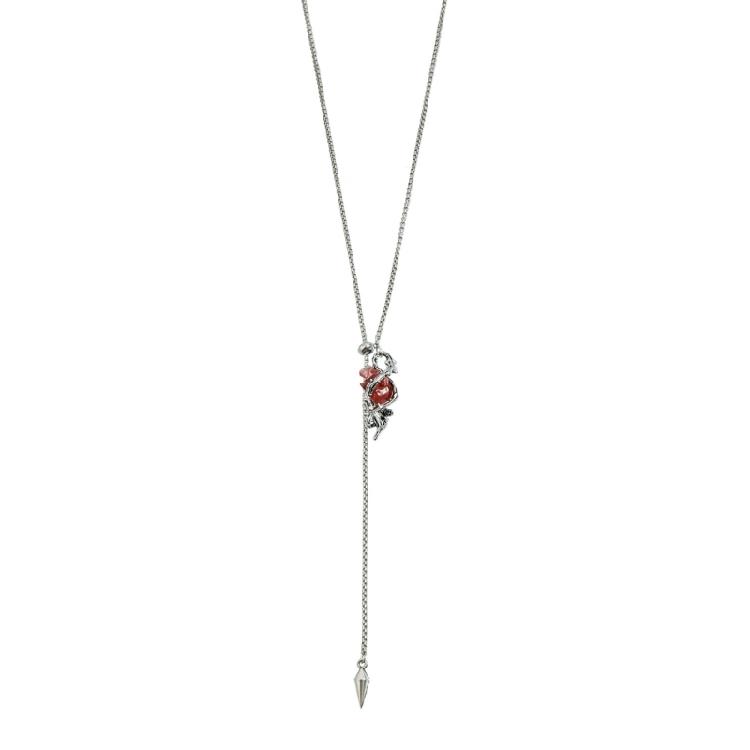 

Fashionable Long Heart Pendant Necklace Gothic Style Adjustable Length Sweater Chain For Women Perfect Present 1