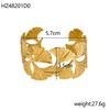 CARLIDANA Fashion Chunky Cuff Open Bracelet For Women Stainless Steel Waterproof Gold Color Bangle Vintage Jewelry Wedding Gift