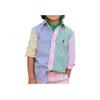 Košeľa Polo Ralph Lauren SS24 Pruhovaná Slim Fit Gombíky Dlhé rukávy Detské košele Viacfarebná 323934849-001