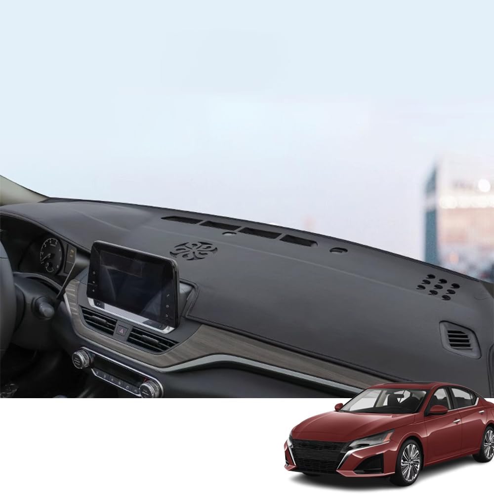 Custom Interior Accessories for Nissan Pathfinder 2022 2023 2024 2025 Leather Center Console Cover Dashboard Cover Dash Cover Mat Pad Balck(Without