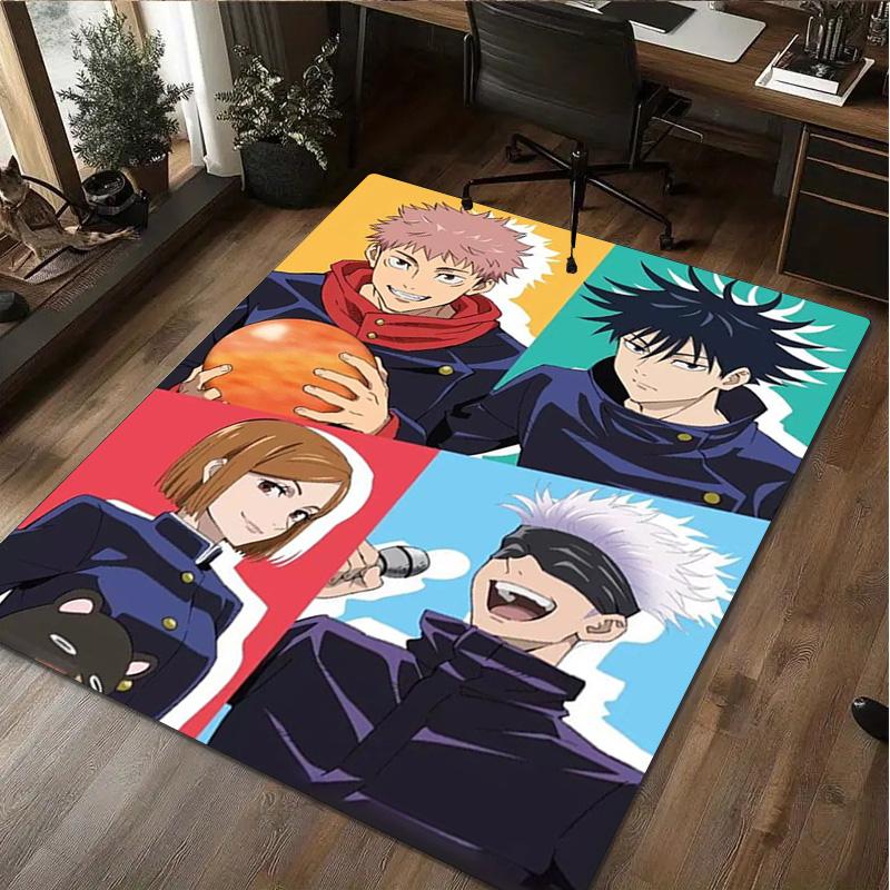 Jujutsu Kaisen Characters Home Carpet Office Decorative Carpet For Living Room Bedroom Door Mat Floor Rug Computer Chair Area Rug