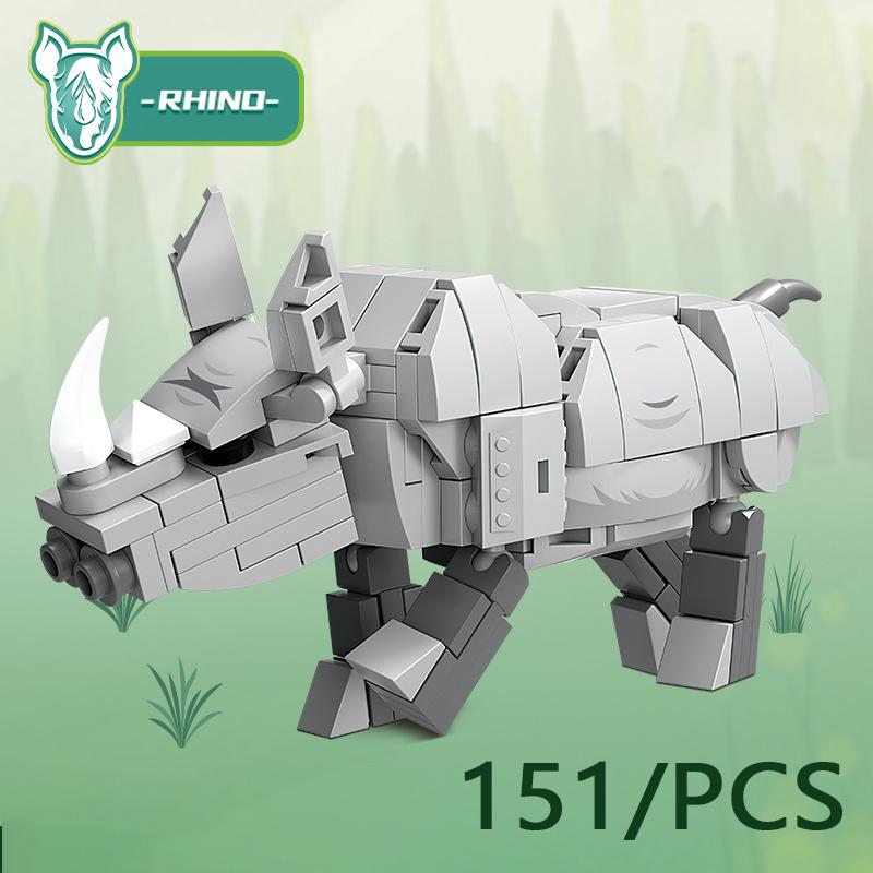 MOC Puzzle Zvířecí Stavební Kostky Včela Tygr Lev Žirafa Žába Krokodýli Liška Pták Divoké Prase Hmyz Mini DIY Cihlová Hračka Dárek F029