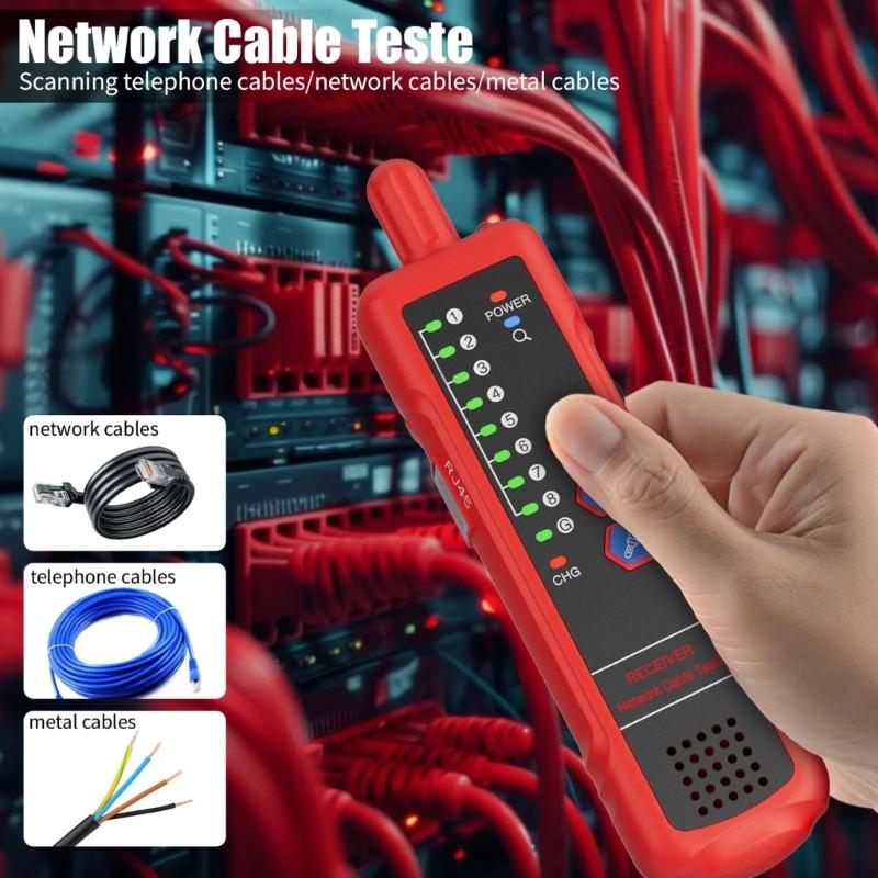 Advanced Underground Cable Tester with Multiple Functions Including Fault Diagnosis & Signal Strength Detection for RJ11