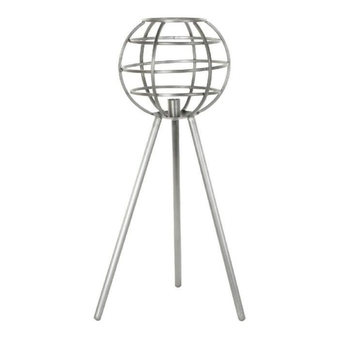 Lampe De Bureau - Métal - Gris Foncé - 50x50x98 Cm - Électrique - Design Contemporain
