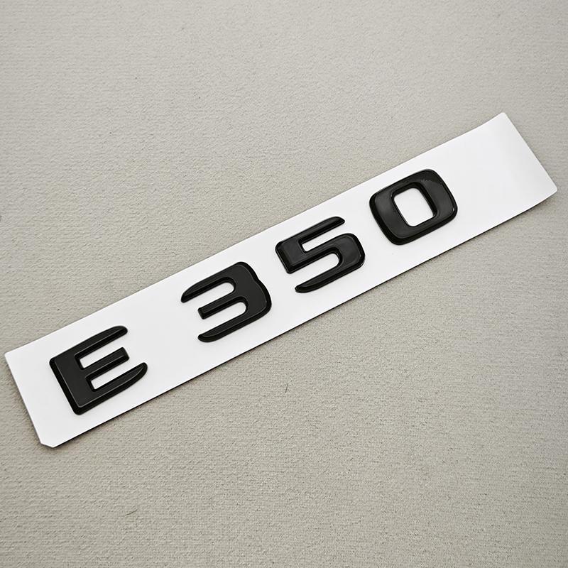 3D ABS Black Chrome Car Letters Logo E200 E220 E300 E320 E400 Emblem Rear Trunk Badge Decals For Mercedes Benz W213 W212 W211