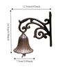 Vintage Cast Iron Flower Door Bell Shaking Hand Bell Rustic Style Welcome Bell Elegant Wall Hanging Chime Home Ornament