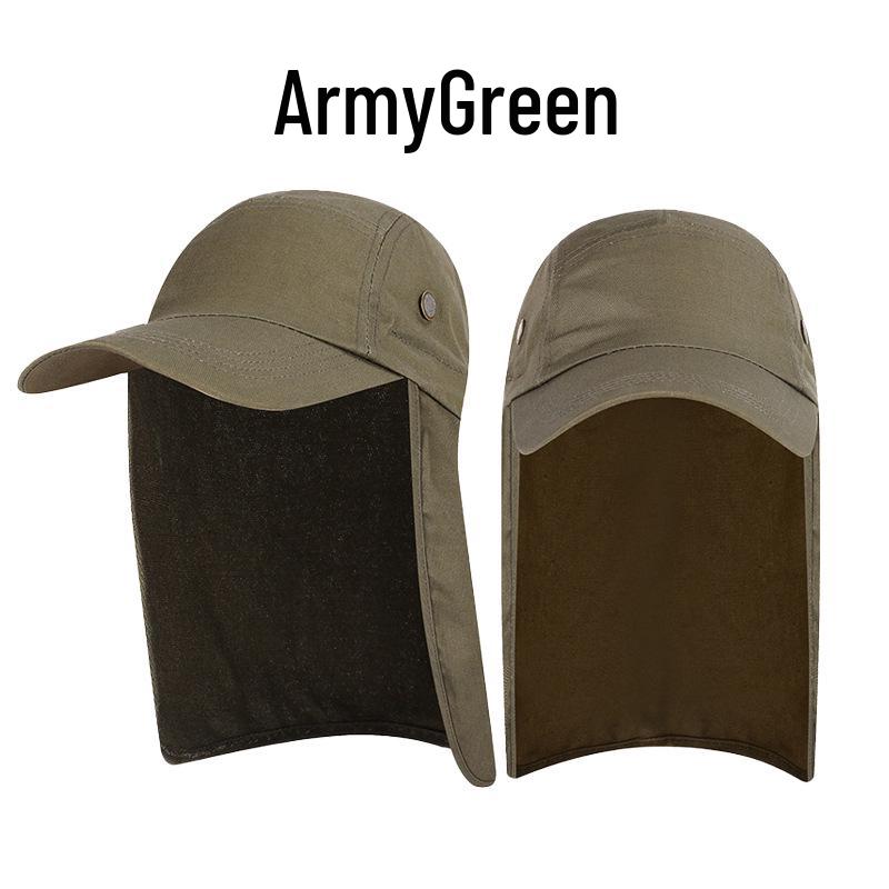Men's Summer Sun Hat with UV Protection & Face Cover for Outdoor Activities