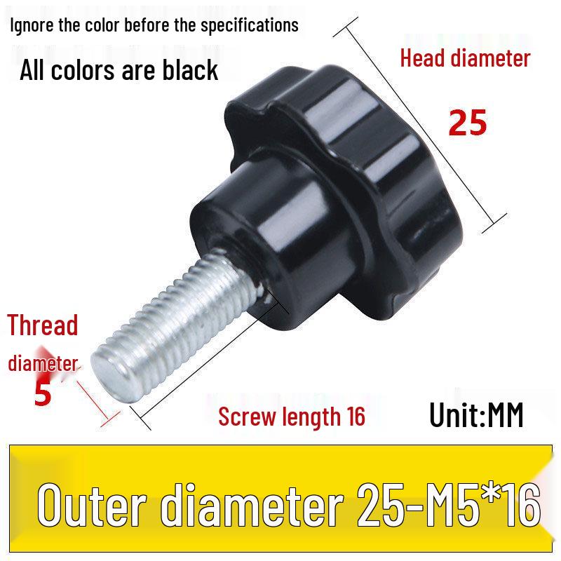 Star-Shaped Bakelite Hand-Tightening Screw Handle (M4-M10)