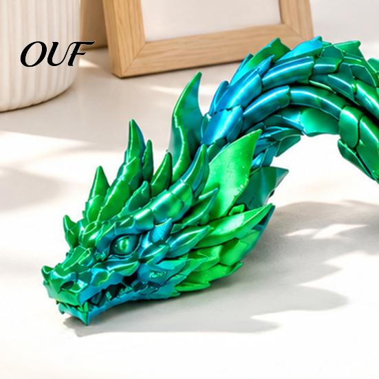 Collectible Dragon Statue 3D Printed Articulated Fidget Toy, Twist Eggs, Slippery Flexible Figure Egg Desk Ornament for Home Office Stress Relief