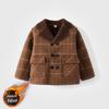 Brand Winter Boys' Lamb's Wool Overcoat - Thickened, Warm Velvet Coat