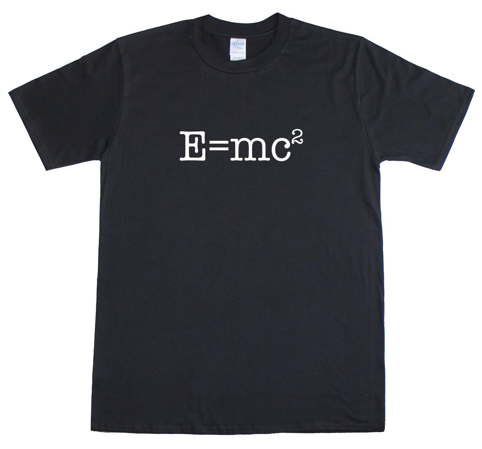 E=MC2 Albert Einstein Theory Science Cotton Loose Fit T-Shirt For Men 3XL
