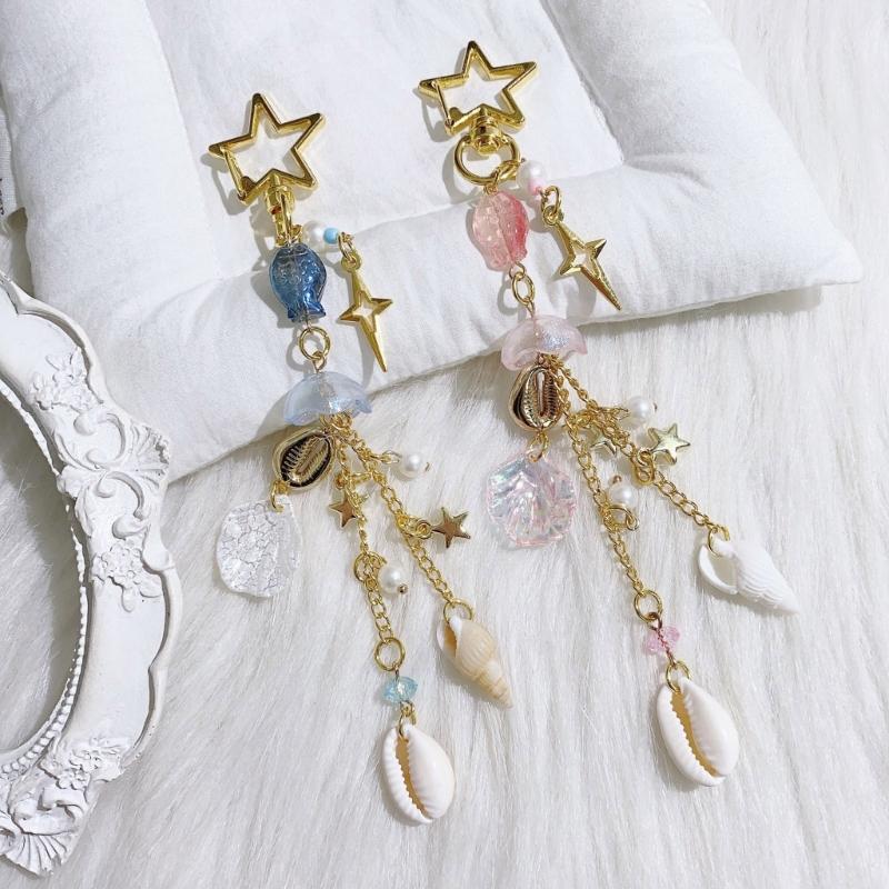 Fashionable Beaded Key Chain for Personalizing Mobile Devices Trendy Keychain Accessory Earphone Case Decoration