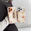 Autumn Leaves & Flowers Plush Rabbit iPhone 17 ProMax Case, Fits Apple 16, 15, 14