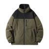 Men's Brushed Heather Fleece Jacket  Midweight Zip Up Jacket with Fleece Exterior and Sherpa Bonded Interior