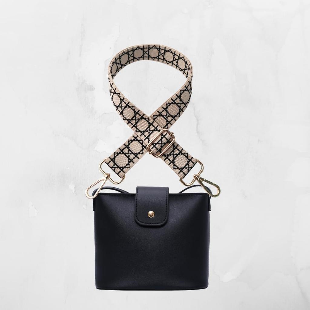 Purroo Verstellbarer Dicker Schultergurt für Taschen, Einzelgurt zum Anbringen, Ersetzt Schultergurt (Elfenbein)