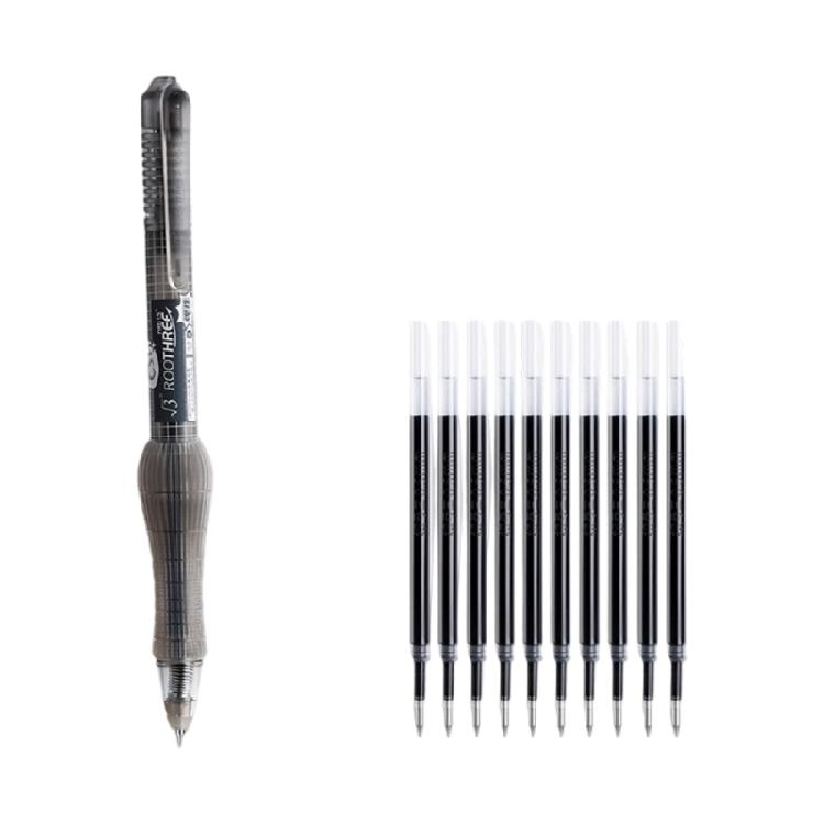 

11 Pack Elastic Barrels Technology Gel Pen Soft Nonslip Grip Quick Dry Ink Great For Prolonged Writing Comfort Students