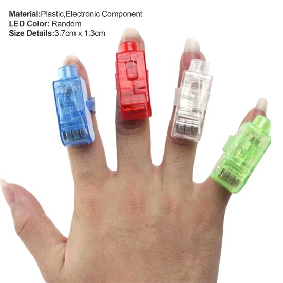 4Pcs LED Finger Party Supplies Halloween Lights Bright Holiday Light Up Toys