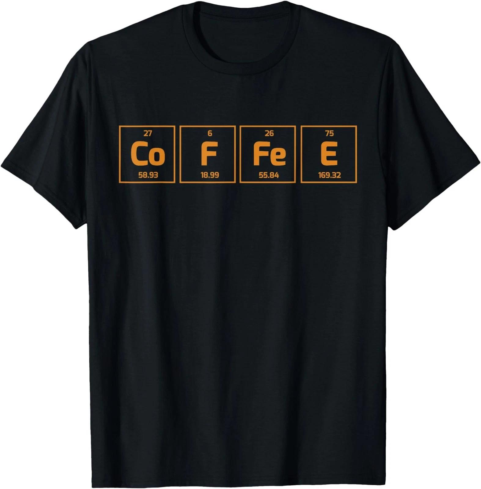 Coffee Science Element T-Shirt - Periodic Table of Coffee T-Shirt 4XL
