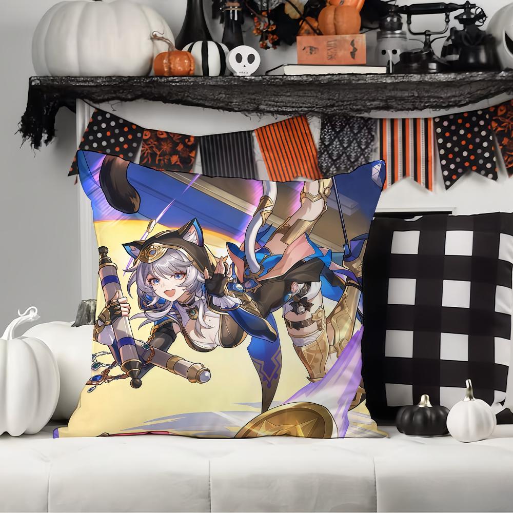 Game Honkai Star Rail Cipher Pillow Case Office Cushions Suitable For Sofa Car Bedroom Decorative Cushion Cover