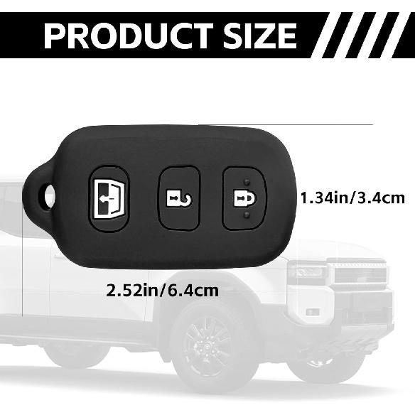 Key Fob Cover Case, Silicone Keyless Entry Remote Control, Fit for 1999-2009 T0y0ta 4Runner 2001-2008 T0y0ta Sequoia, HYQ12BBX|HYQ12BAN|HYQ1512Y