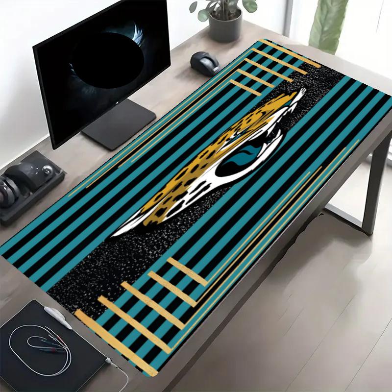 Jacksonville Jaguars Print Mouse Pad, Anti‑Slip Desktop keyboard Mat, for PC Laptop Gaming Working Daily Use, Cool Festival Birthday Gift