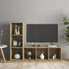 TV Stands 2 Pcs Sonoma Oak 107x35x37 Cm Engineered Wood