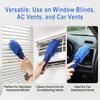 2PCS Blind Cleaner Brushs with 5 Reusable Microfiber Sleeves Brush, Window Blind Duster Tool Blind Cleaner Tool for Window, Car Air Condition, Fans,