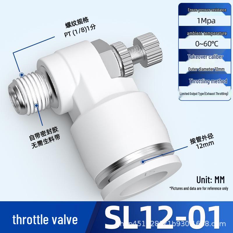 Zhuoji Adjustable Speed Control Throttle Valve SL 6 8 01 02 M5