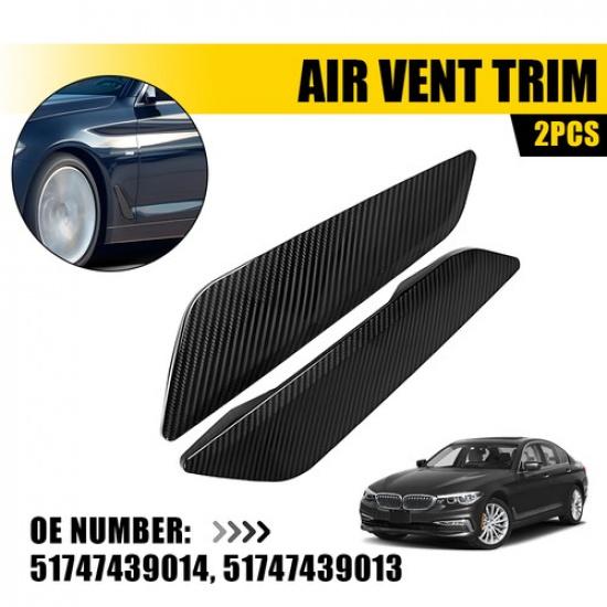 Fender Panel Air Vent Cover Carbon Fiber Style for 2017- BMW G30 5 Series 2x