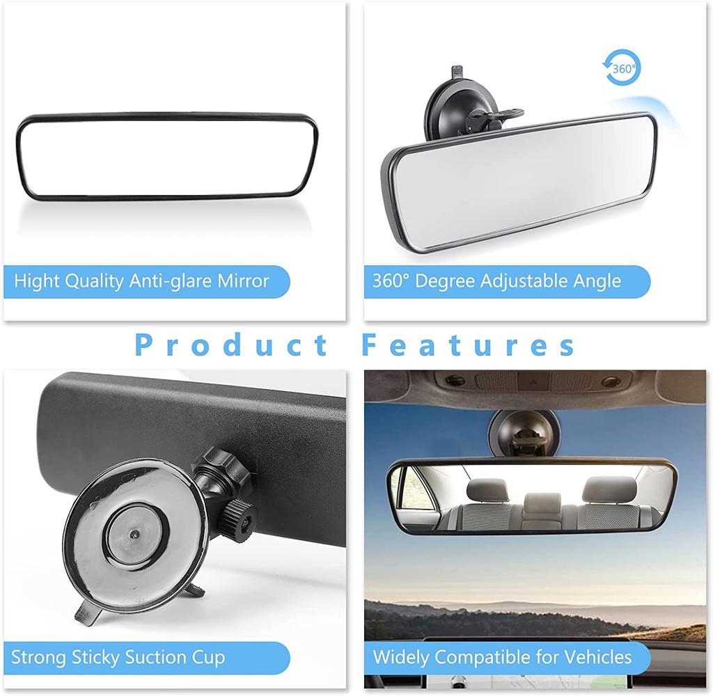 TangDao Car Rearview Mirror, Auxiliary, Genuine Suction Cup Type, Strong, No Tools Required, Angle