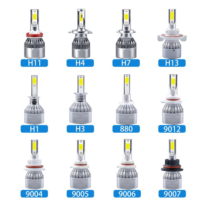 

H4 H7 Car LED Headlight Bulbs H11 H1 H3 H8 H9 880 HB3 9005 HB4 9006 9004 9007 9012 6000K 12V Auto Headlamps Fogs LED Bulbs H3