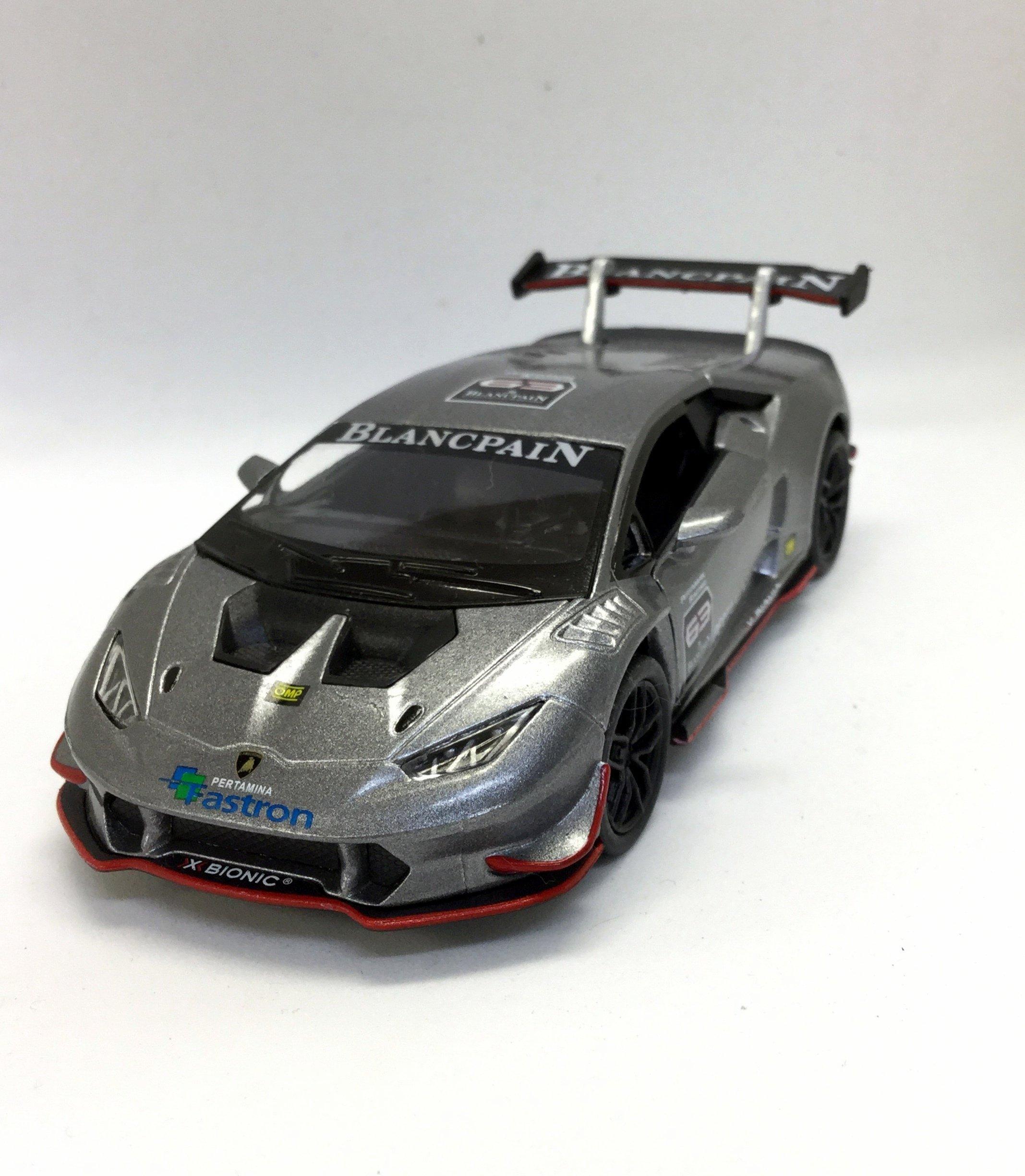 

KiNSMART Lamborghini Huracan Super Tropheo Маленькая инерционная литая модель автомобиля 1/36 (Серебряный)