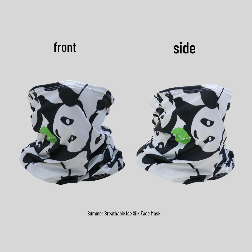 Giant Panda Ice Silk Sun Protection Face Mask - Quick-Drying Neck Gaiter for Men & Women