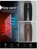 Men's Plus Size Fleece-Lined Corduroy Pants - Straight, Loose Fit, Autumn/Winter Casual Trousers