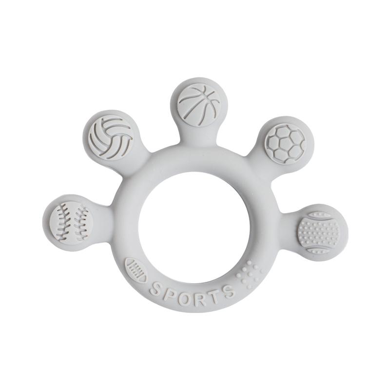 1 pezzo Mordicchiatore in Silicone per Bambini 0-12 Mesi Giocattoli per la Dentizione Anello Mordicchiatore Giocattoli Mordicchiatori in Silicone per Bambini Piccoli Senza BPA Giocattoli per Bambini Regali