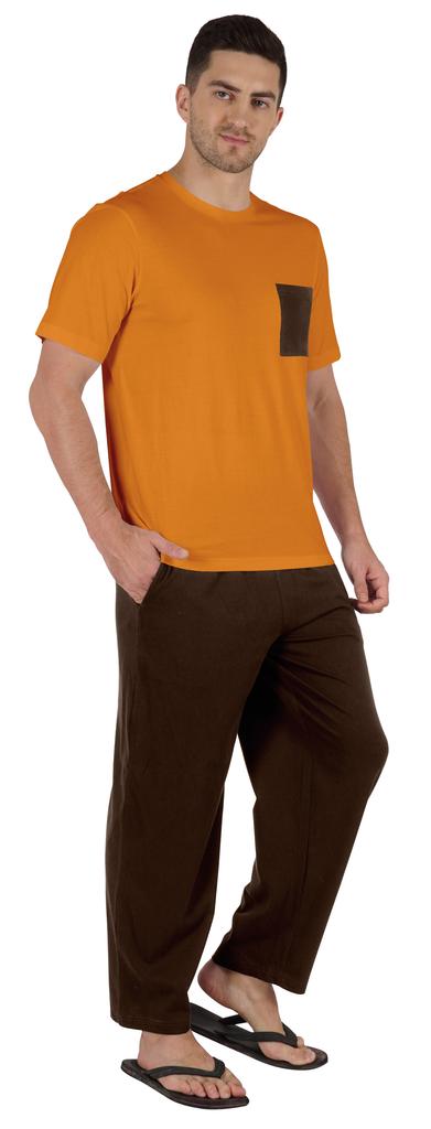 Inkmeso Solid Cotton Pajama Set  Half Sleeve Shirt With Pajamas  Loose fit 2 Pc Nightwear Pj For