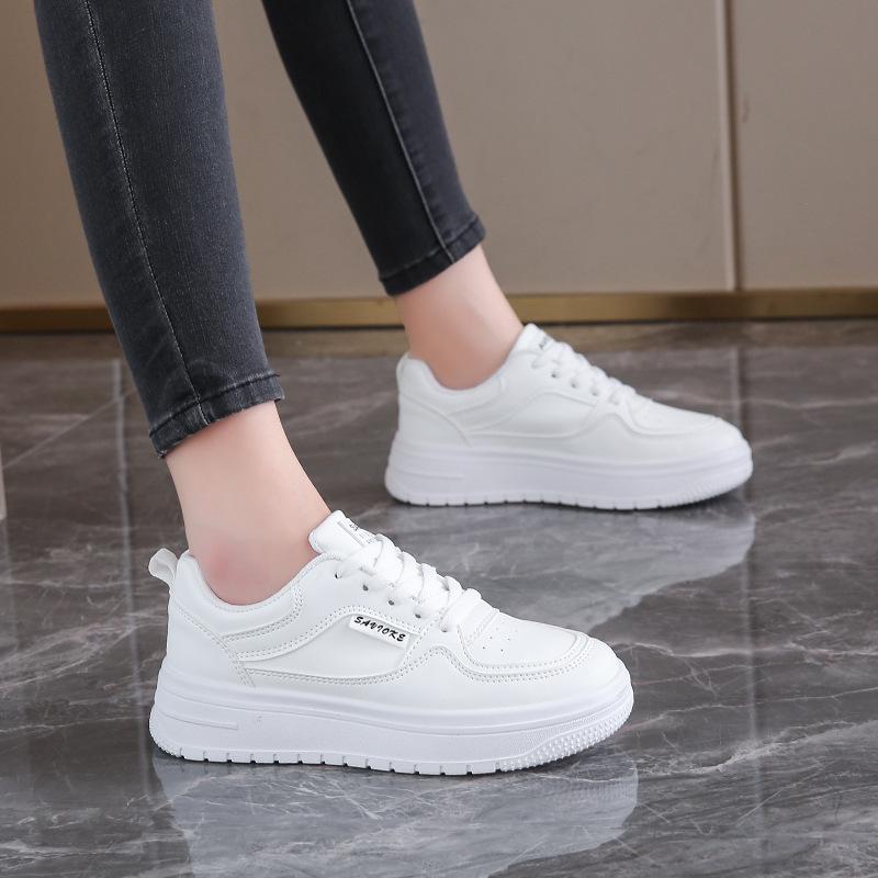 

Little white shoes women s 2024 winter new casual thick-soled comfortable trendy board shoes student sports flat-soled popular trendy shoes 40 білий