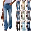 Jeans Rétro pour Femmes à Jambes Droites Micro Évasées