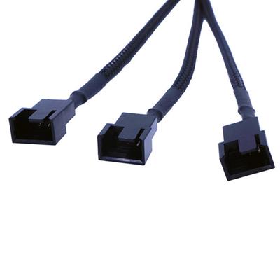 Copper Molex To 3 Way 3Pin/4Pin Computer Power Fan Splitter Adapter Cable 12V