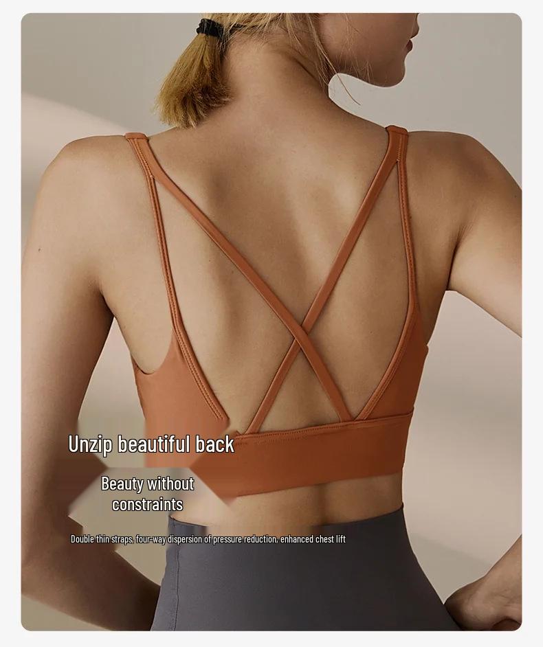 Women's Shockproof Running Tank Top with Chest Pads - Slimming Fitness & Yoga Wear
