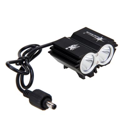 Wasserdichte Fahrrad-Frontscheinwerfer-Taschenlampe Fahrrad-Stirnlampe Licht 2XLED Taschenlampenlampe Nur Lampe Keine Batterie