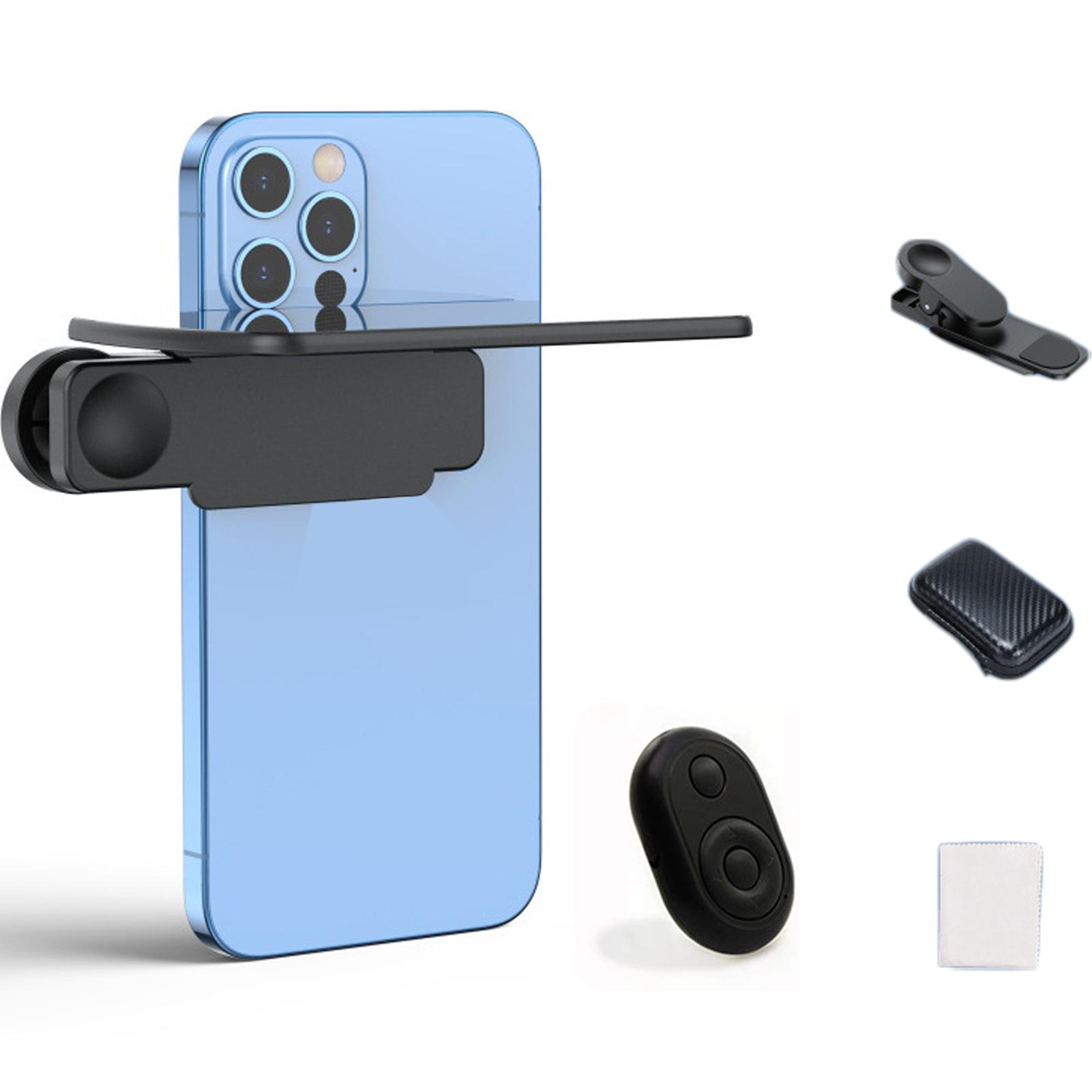 

Smartphone Camera Mirror Reflection Clip Phone Selfie Adjustable Reflection Clip Kit for Live Vlog Shooting Outdoor Travel чорний