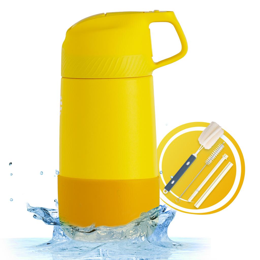 Children's 304 Stainless Steel Fashion Straw Cup Bounce Handy Student Outdoor Sports Vacuum Cup