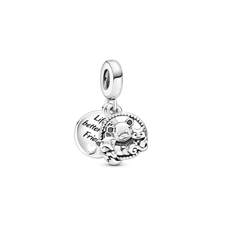Pandora Bear, Fox And Squirrel Charm Unisex Charm 799078C00 Box