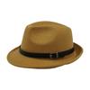 Trilby-Hüte für Herren einfarbiger Fedora-Hut Locken Gentleman Mode Unisex Kurzer Schirm Herbst 2023 Winter Panama klassischer Hut Großhandel
