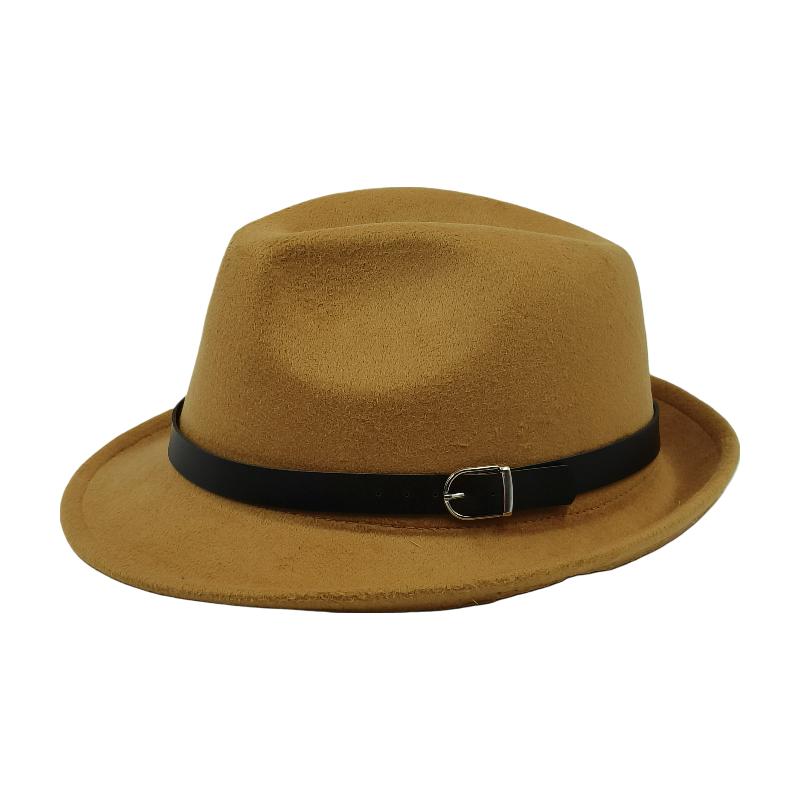 

trilby hats for men solid fedora hat Curl gentleman Fashion Unisex Short Brim Autumn 2023 Winter Panama classic hat whosale 55-58