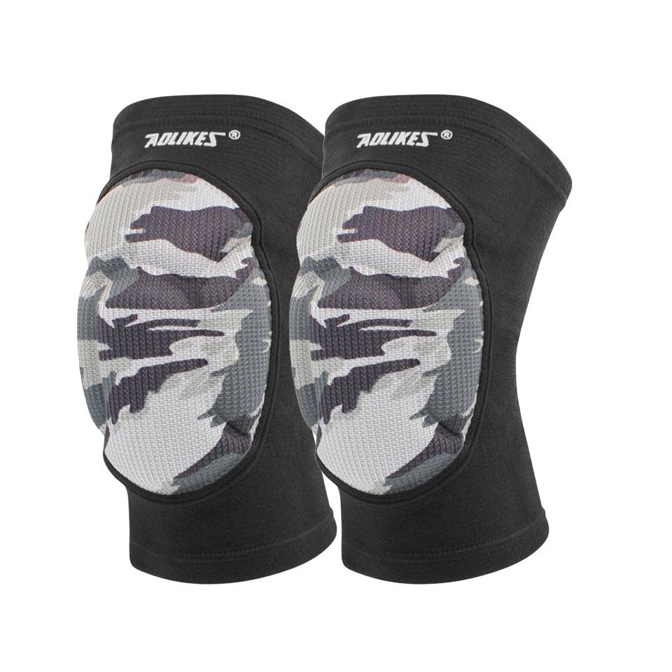 AOLIKES 1 Pair Protective Thick Sponge Knee Pads Knee Brace - High Elastic Non-Slip Basketball Volleyball Knee Sleeves Support