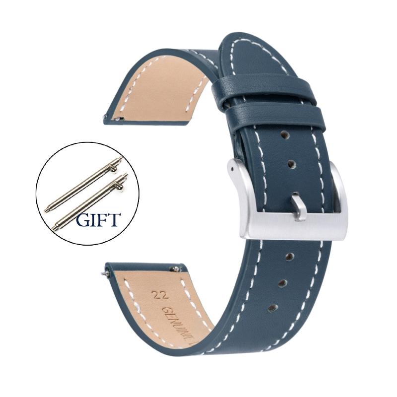 Fashion Men Quick Release Watch Strap Sport Watch Bracelet Vintage Cowhide Watchband 18/20/22/24mm Replacement Universal Bands